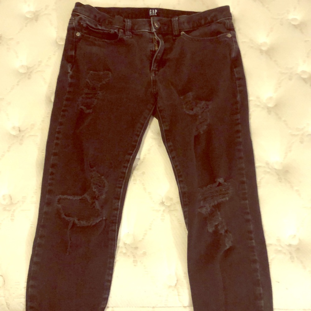 Black ripped jeans
